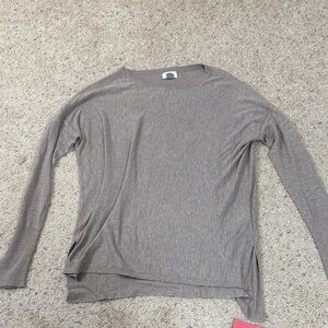 Old Navy Women's Heather Brown Long Sleeve Top